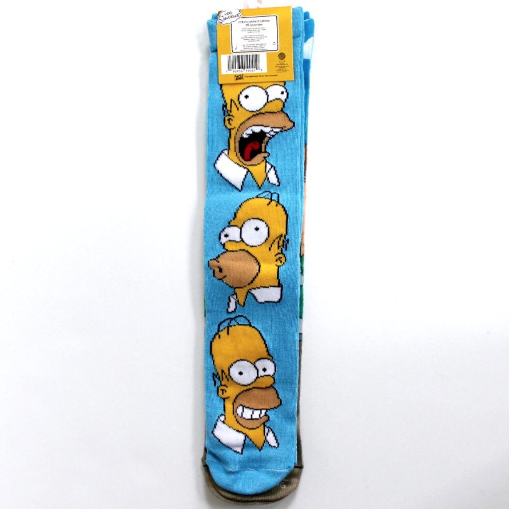 The Simpsons Bart and Homer Simpsons 2 Pair Crew Socks